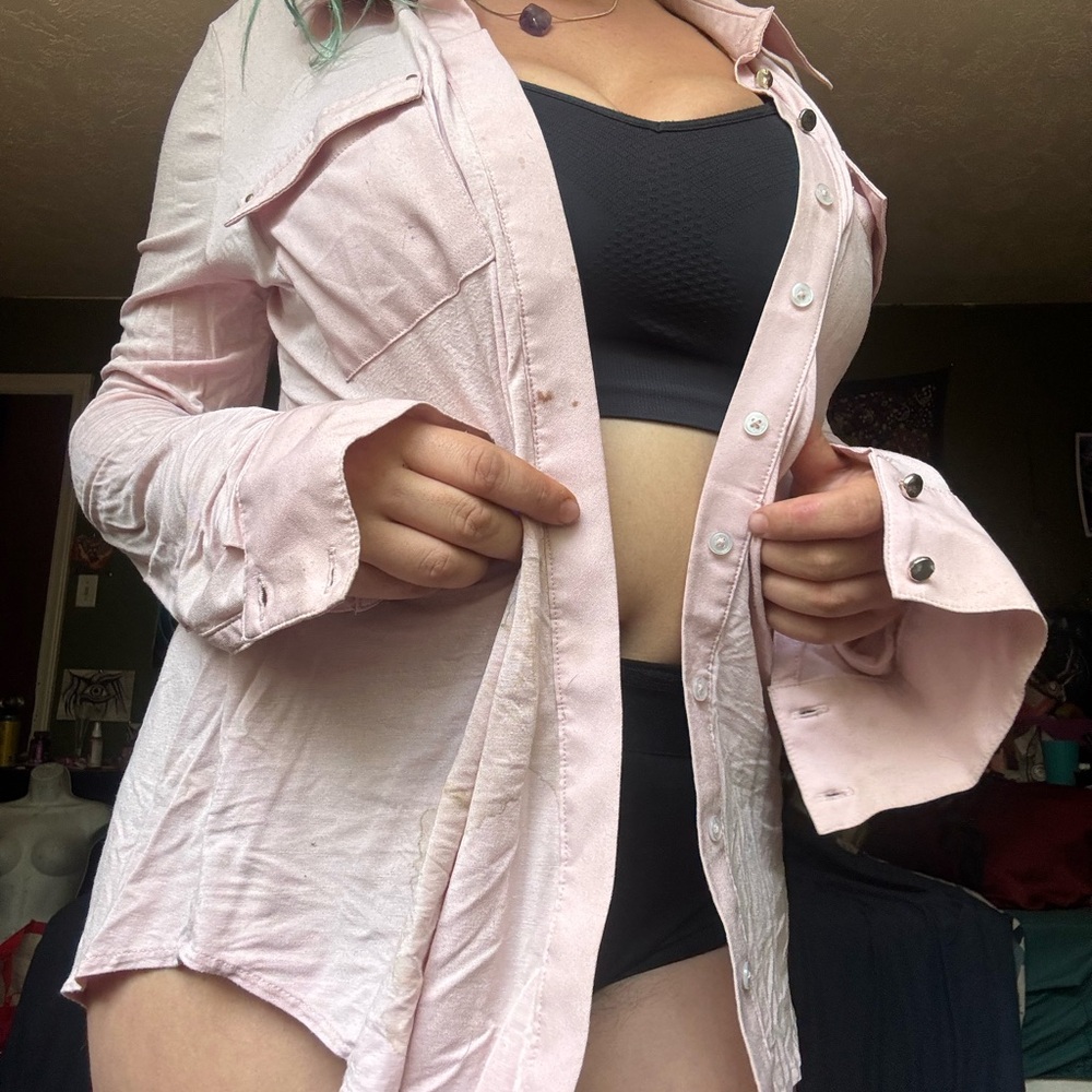 Light Pink Button-Up Shirt